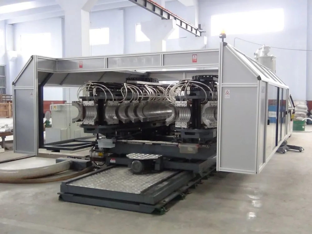 DSC00535 Double wall corrugated pipe extrusion line