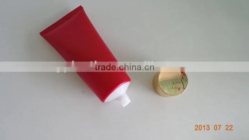 Red tube for skin care products,plastic tube for cosmetic packaging