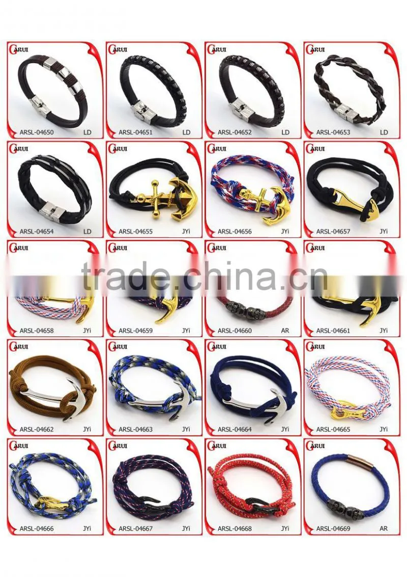 fashion jewelry 2016 leather european bracelet