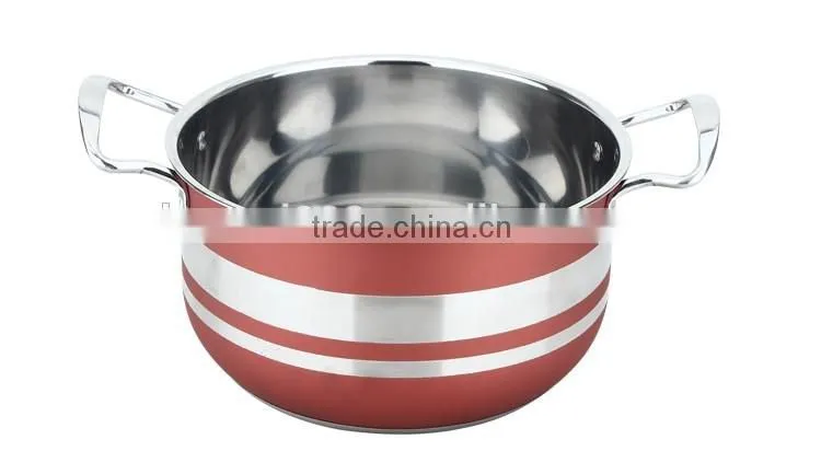 Kitchen Accessories Stainless Steel capsule bottom Cookware Set / colored Cooking Pot / Stock Pot Set