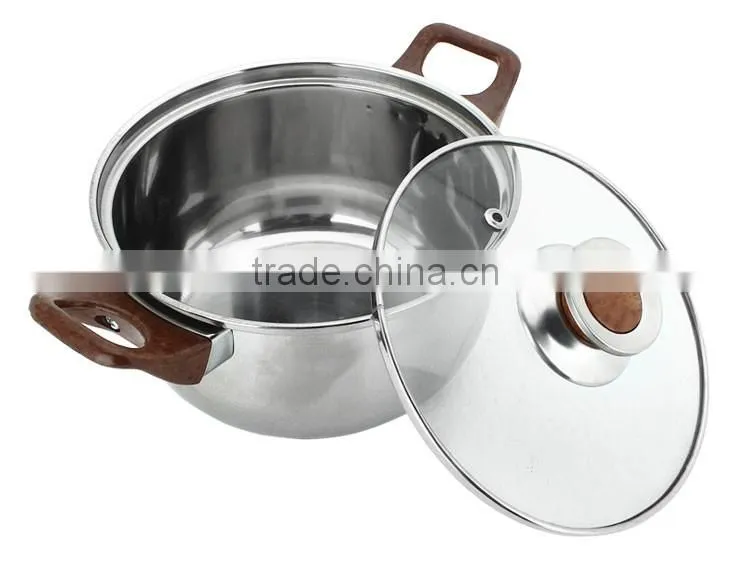 capsule bottom pots and pans Mirror And Sand Polish For Stainless Steel 8 Piece Cookwares Set