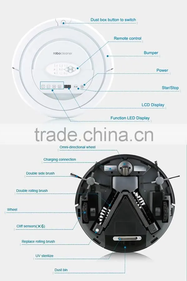 2016 hot sales robot practical sweeper machine