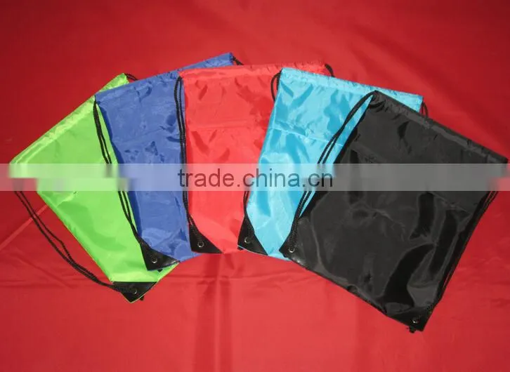 2015 Top quanlity fashionable nylon bag/sports drawstring bag/nylon shopping bag