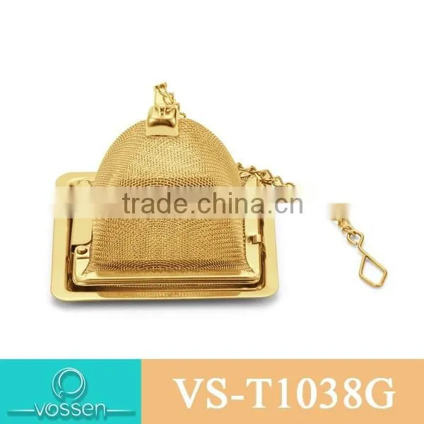 Silver plating gift box shaped tea infuser
