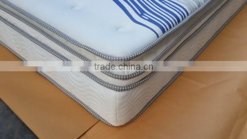Royal luxury bedroom furniture memory foam pocket spring mattress