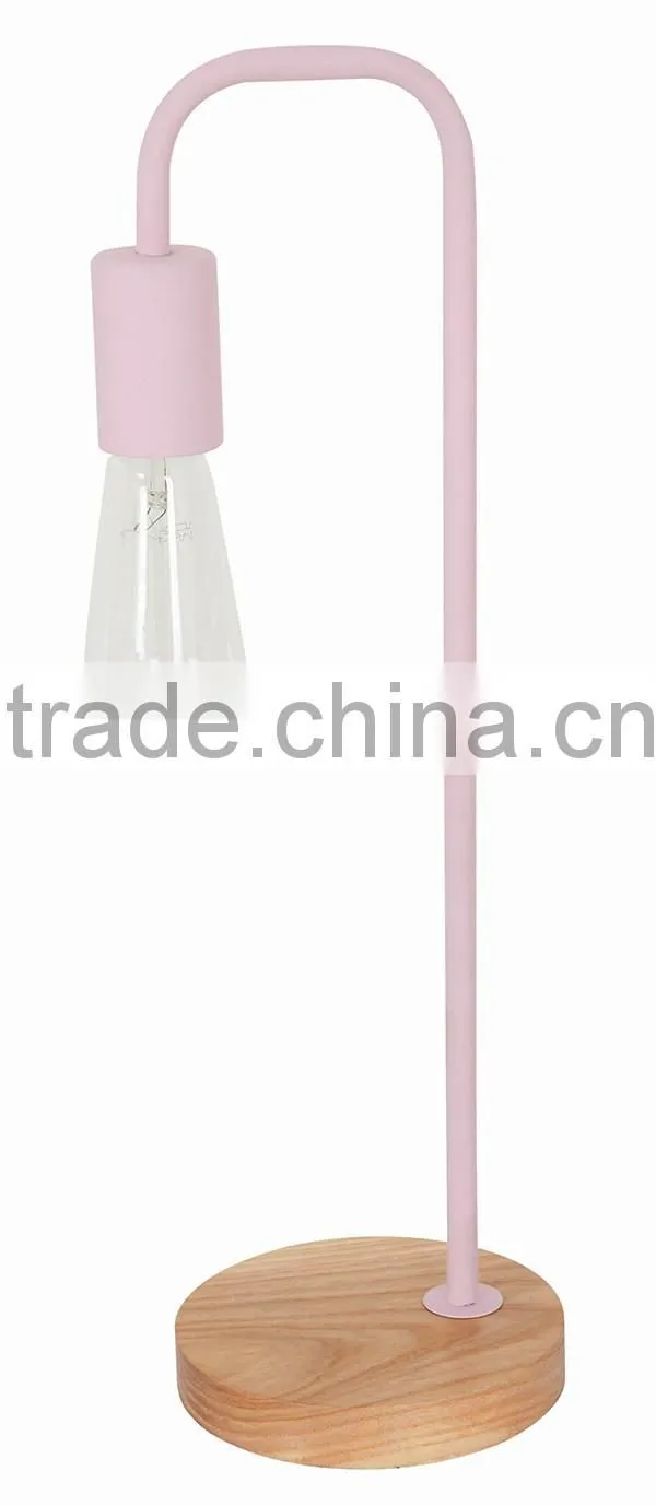 hot saled metal E27*1 table lamp,wooden single desk lamp