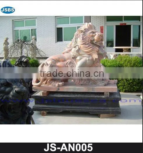 Carved stone deer statue