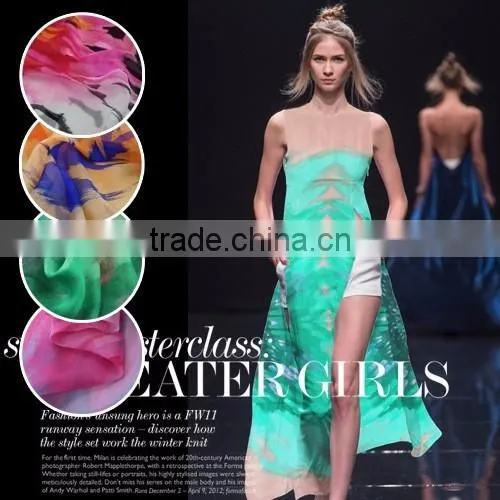 Faddish Digital Printed French Silk Chiffon Fabric