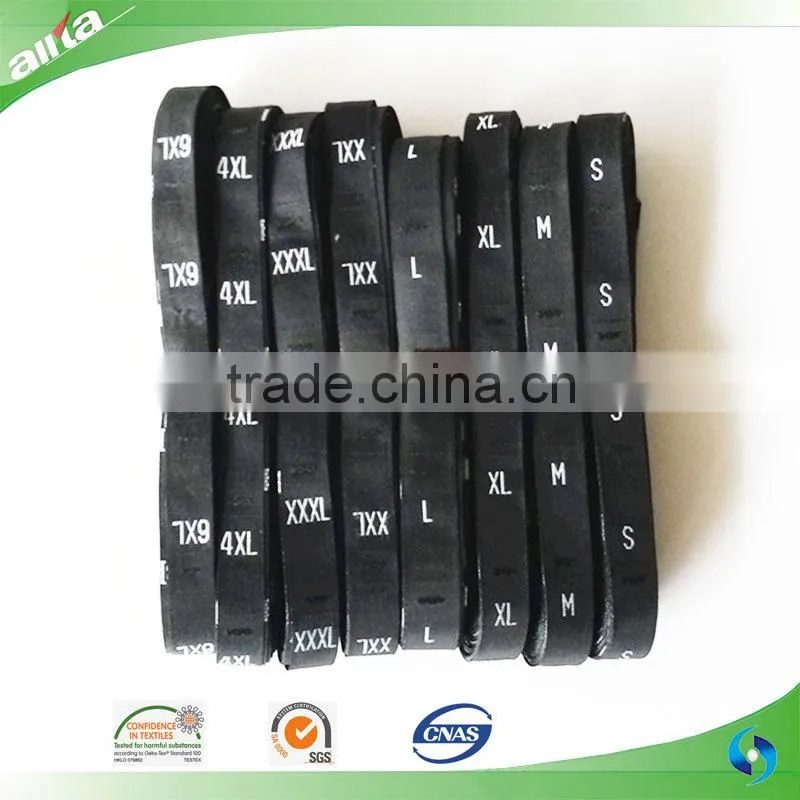 OEM woven tapes including clothing labels care labels size labels in rolls