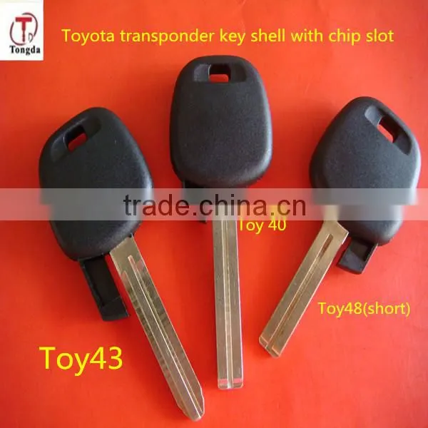 TD transponder key case shell key blade TOY 48 short for Toyota