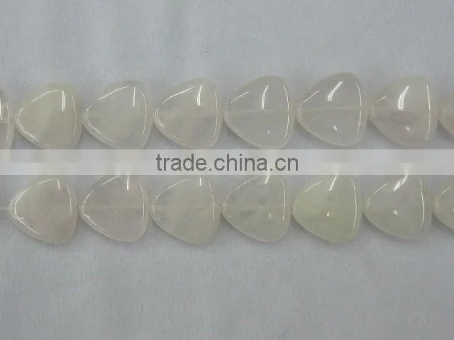Natural gemstones rose quartz pear shape pendant