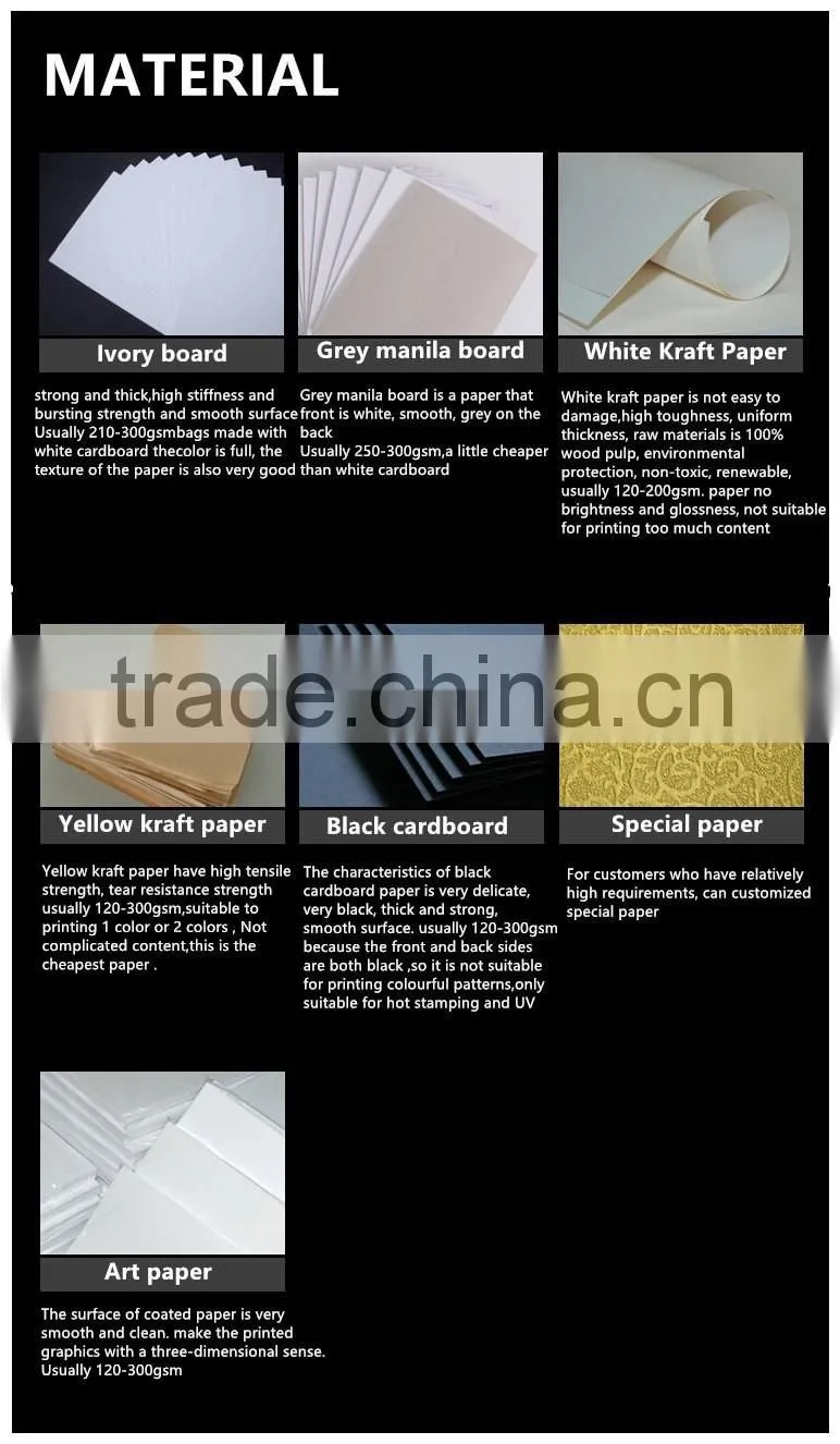Ivory board paper bag ,shopping bags,promotion bag ,rope handle , customized printing is welcome