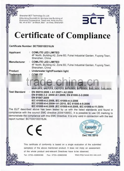 2015 Professional Spotlights for Swimming Pool SS3166 Tripod 3x4W COB LED Underwater Spotlights