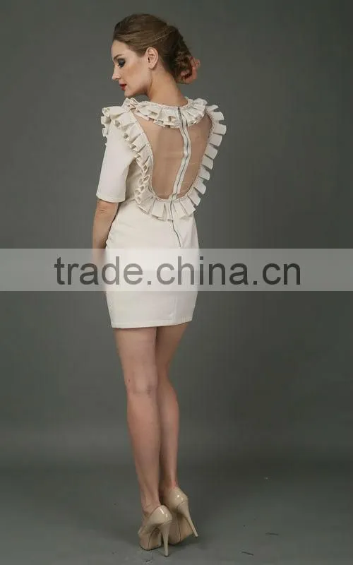 Frilled Ladies Office Wear Summer Dress