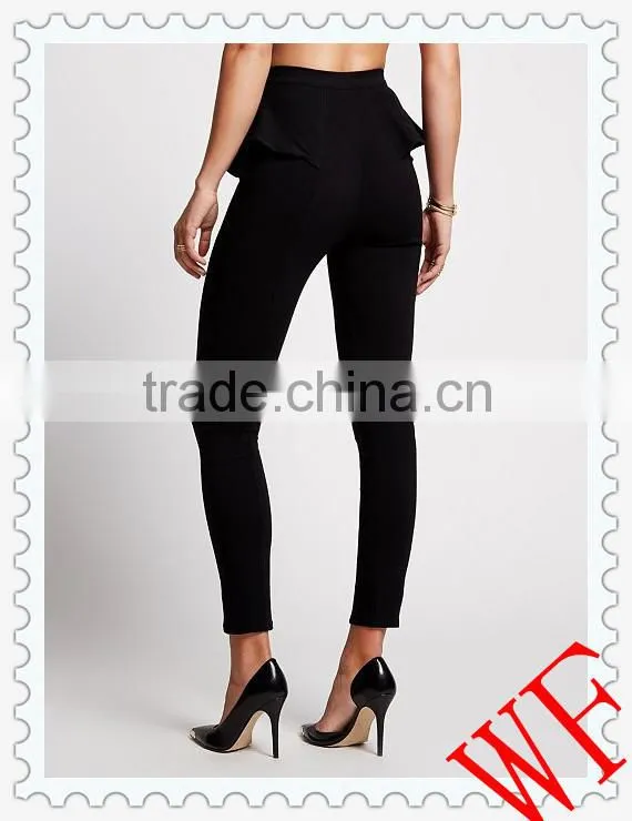Hot! New Fancy Design Trousers Ladies Fashion Peplum Pants High waist leggings