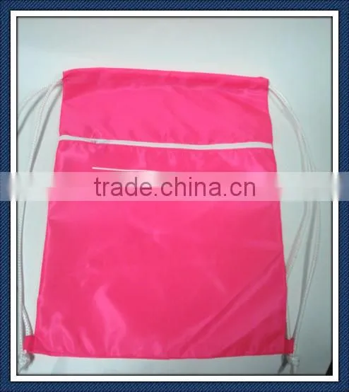 Good quality polyester promotional drawstring backpack bag