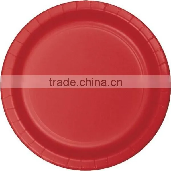 Red Paper Supply Pack Bundle Includes Paper Plates Napkins Cups & Silverware for 8 Guests