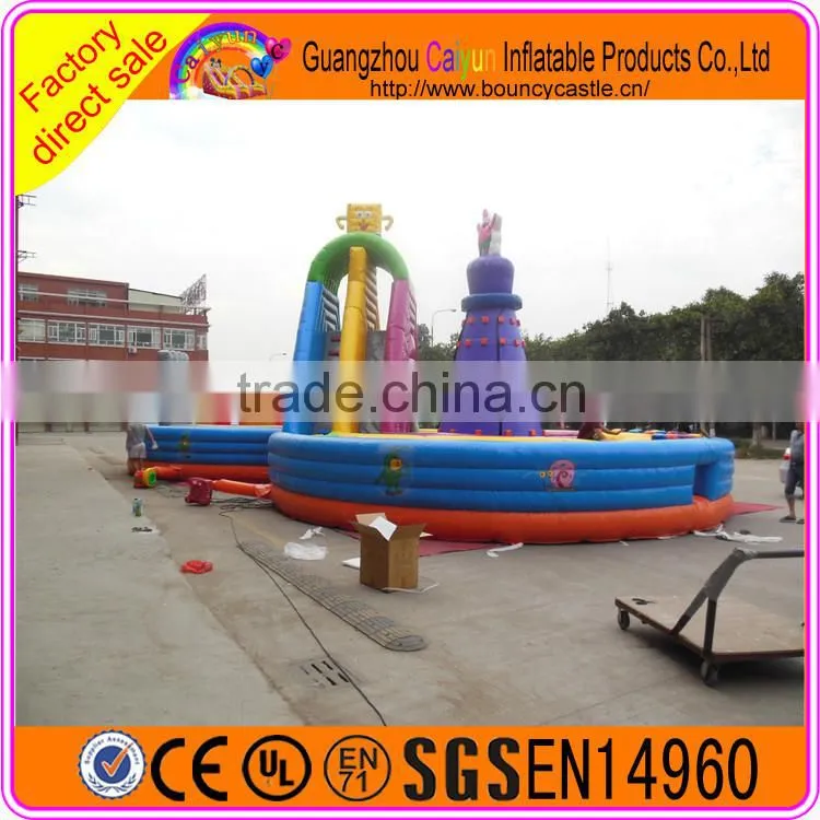 Funny game inflatable assualt obstacle course outdoor sports