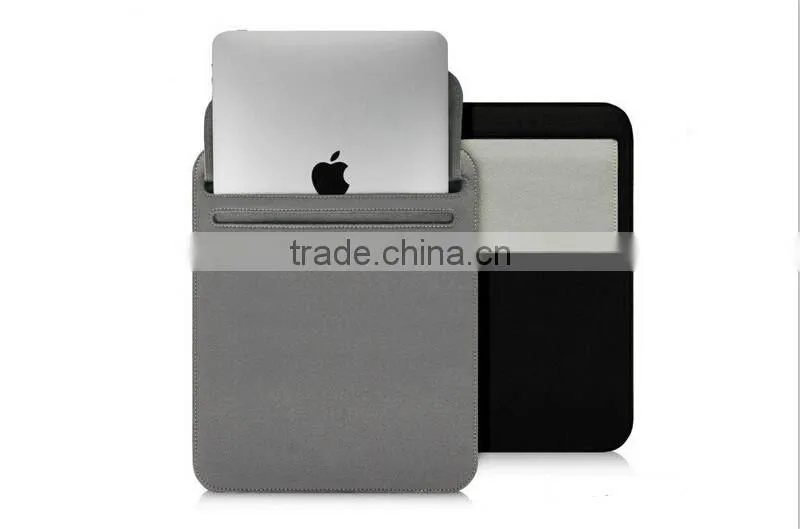 For ipad pro sleeve with two pockets, with lids pocket leather case for ipad pro