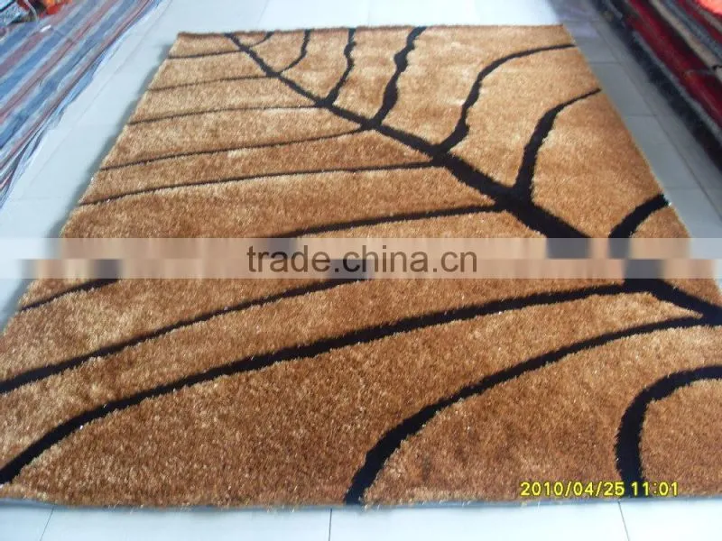 silk modern flower polyester carpet bed mat