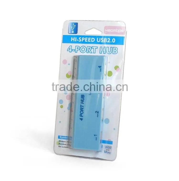 Scale ruler style 4 port usb 2.0 hub