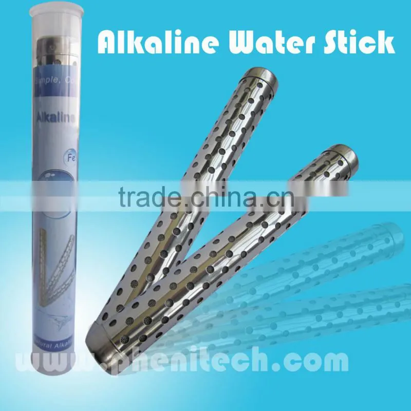 Portable water hydrogen alkaline water filter stick