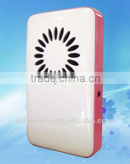 6" portable usb desk fan with led light with mirror