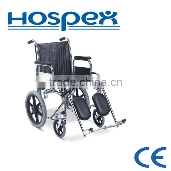 Elevating footrest steel wheelchair