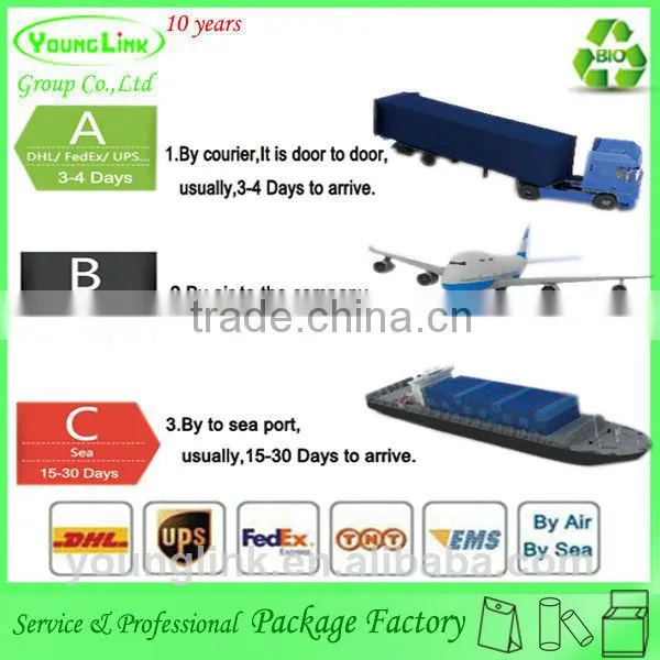 Zipper plastic custom round bag with handle