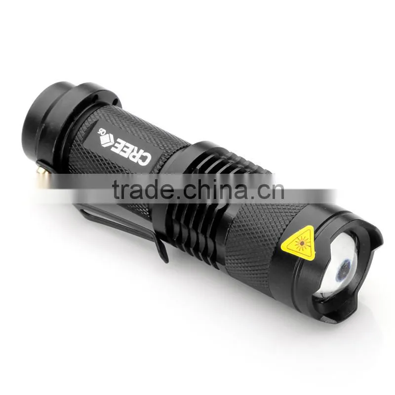 7W 300LM Mini Q5 LED Flashlight Torch Adjustable Focus Zoom Light Lamp