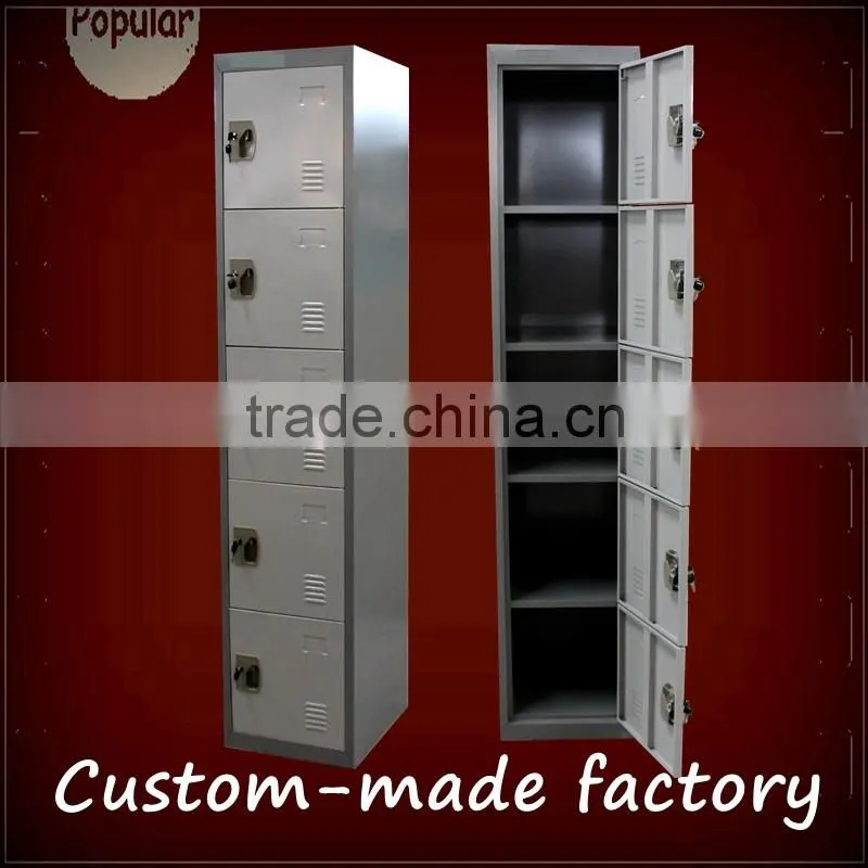 Single 5 doors employee steel metal storage cabinet locker