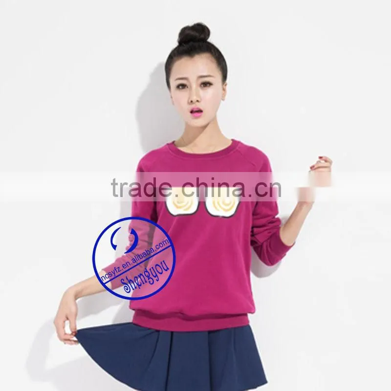 Made in China Womens Crewneck Custom Printed Sweatshirt