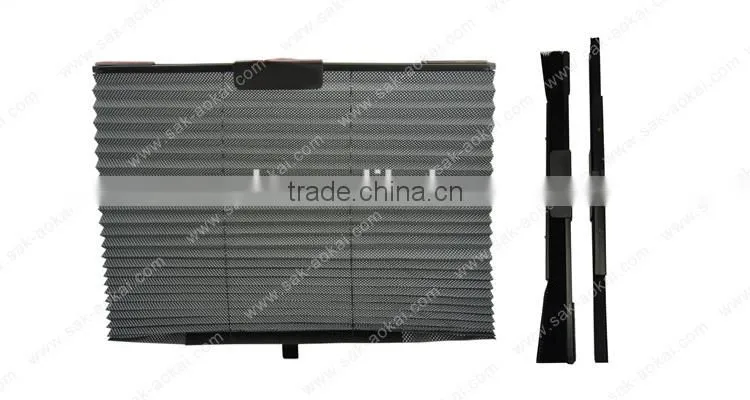 Luxury thick car side window curtain, aluminum rails car sunshade