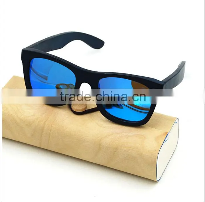 new stylish 2016 vogue UV400 mirror lens custom Italy design bamboo wooden polarized sunglasses CE