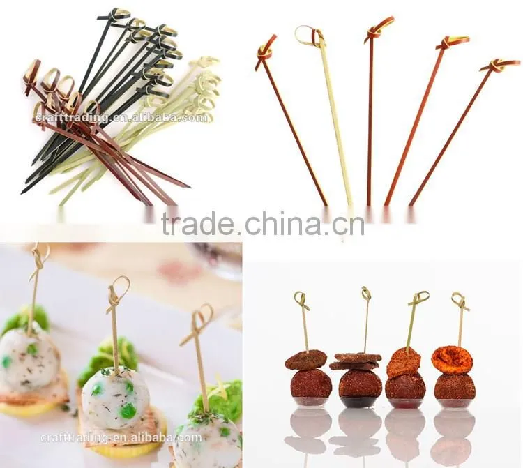 Suppliers manufacturers knotted bamboo skewer