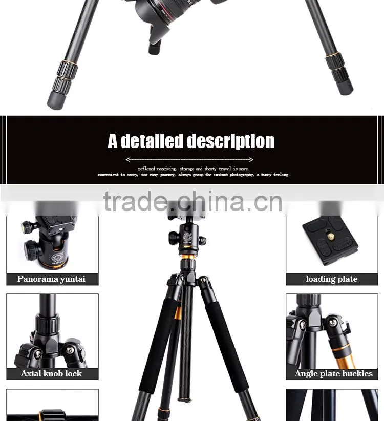 Q999 Professional aluminum camera tripod, digital and slr camera tripod factory direct