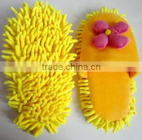 microfiber chenille home clean slipper