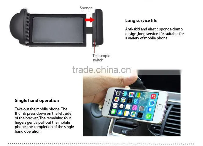 Best selling car air vent holder Mobilephone Charger Station in China factory