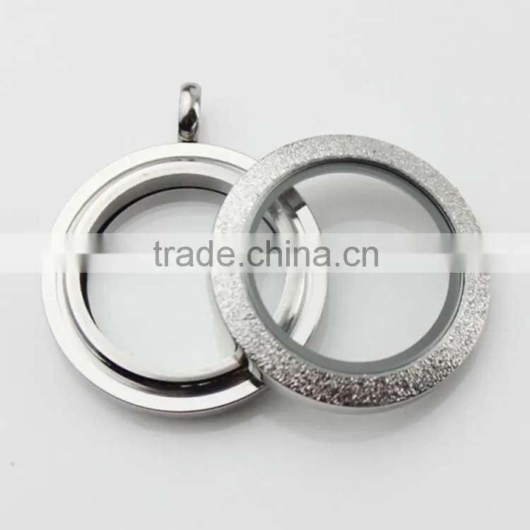 Trending Hot Rose Gold 316L Stainless Steel Screw Twist Sparkle 25mm Floating Charms Lockets