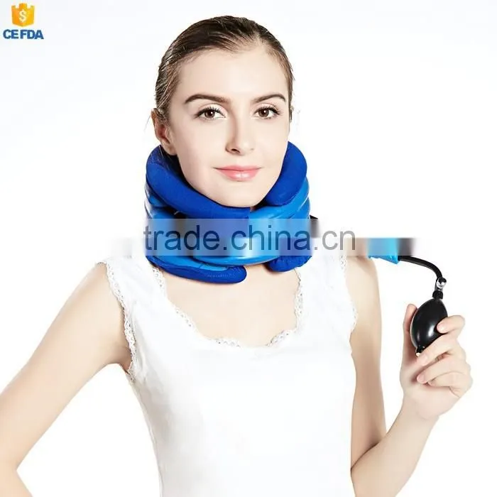 inflatable air neck traction, Soft Air-pump Neck Traction cervical collar, cervical traction device