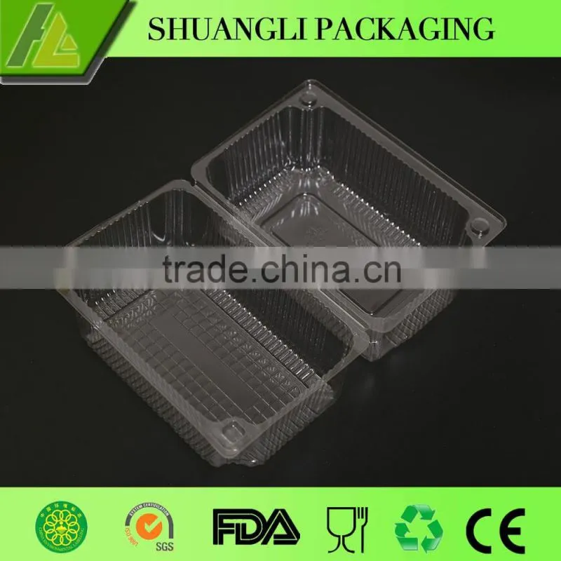 Clear transparent clamshell cake packaging box