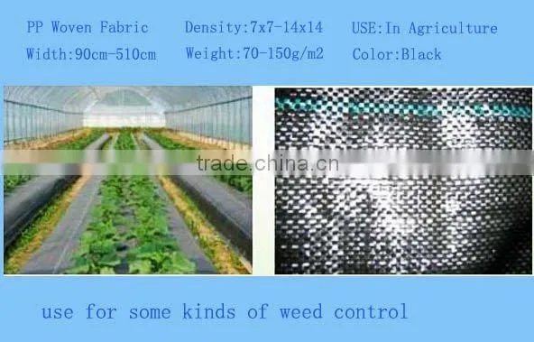 Black polypropylene woven fabric