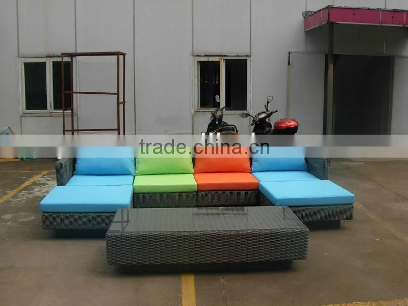 YHA089 HALF ROUND RATTAN SOFA SET