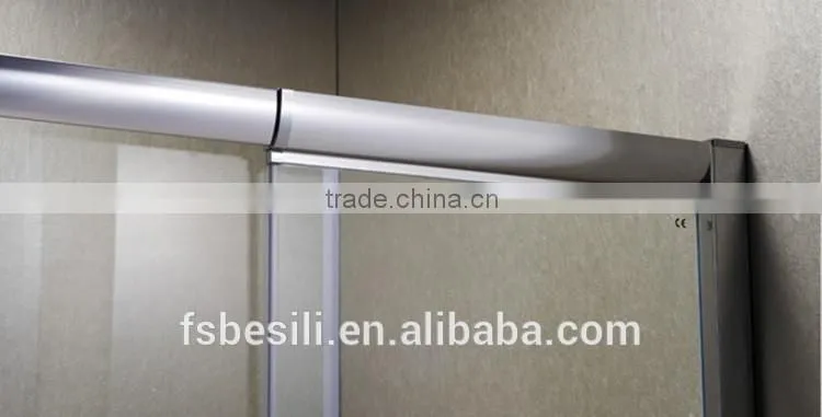 Bathroom glass sliding doors retractable
