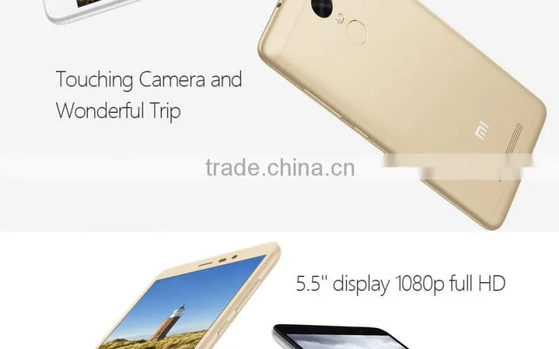 Hot Sale Original Xiaomi Redmi Note3 3GB RAM 32GB ROM 4000mAh google play MIUI 7 Fingerprint ID OEM Smart Phone Mobile Cell ODM