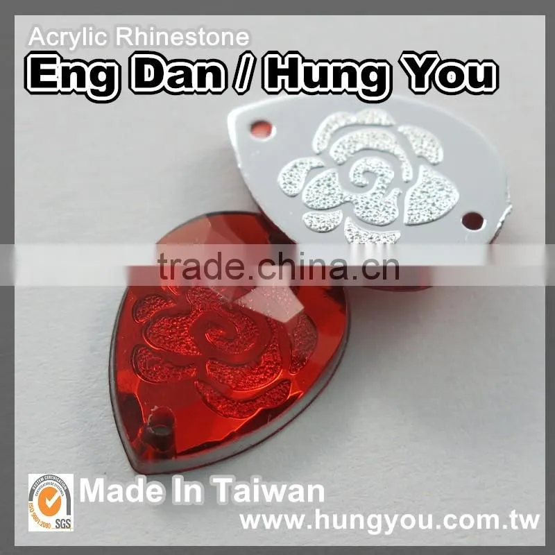 Lead Free Round Shape 10mm Sew On Rhinestone
