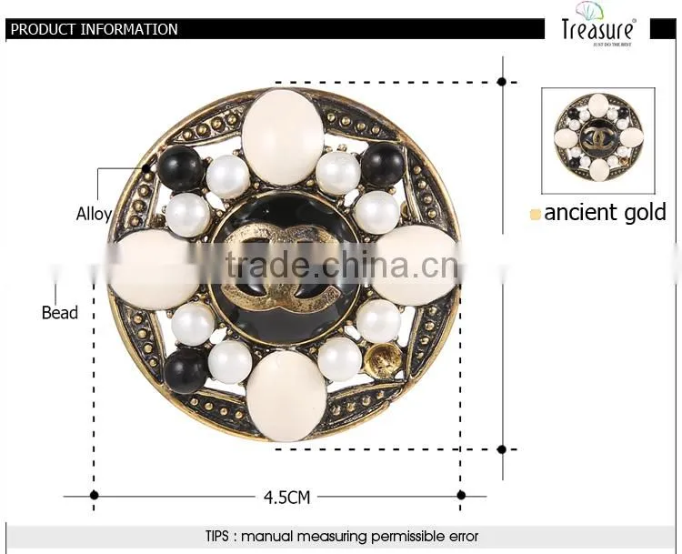 2015 latest wholesale famous brand imitation best price and high quality oil picture and cooper brooch