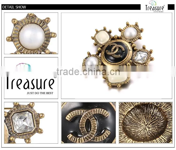 2015 wholesale latest fashion new model flower shape musical note brooch with best price and high quality