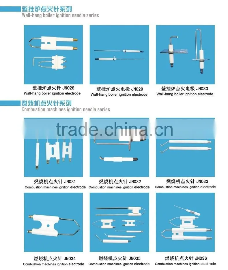 Gas ignition ceramic ignition needle