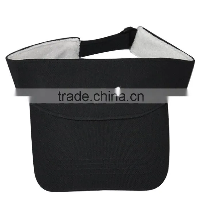 Black sun protection running visor hat, sun visor, running hat